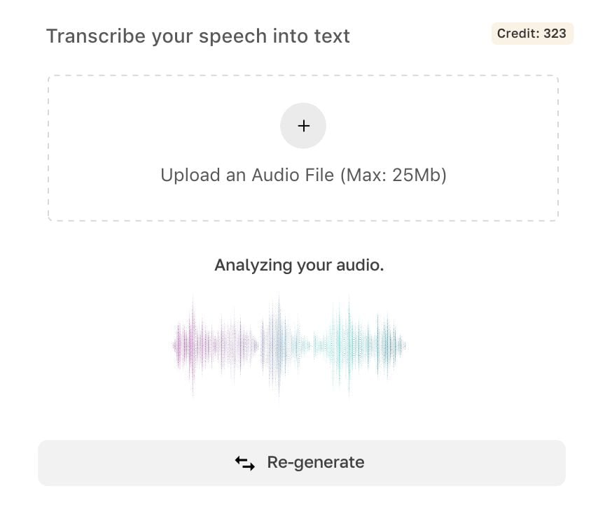 Upload, transcribe, reuse.